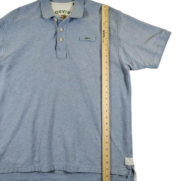 ORVIS - Men's Fishing Polo - Blue - Heavyweight Cotton - Outdoors- Size XL - Picture 5 of 8